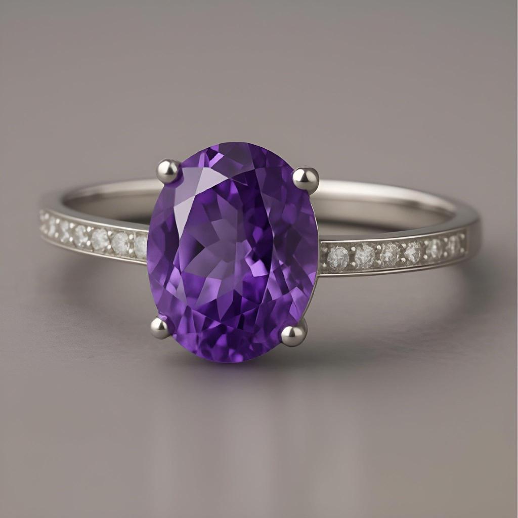 Eva Ring with Amethyst