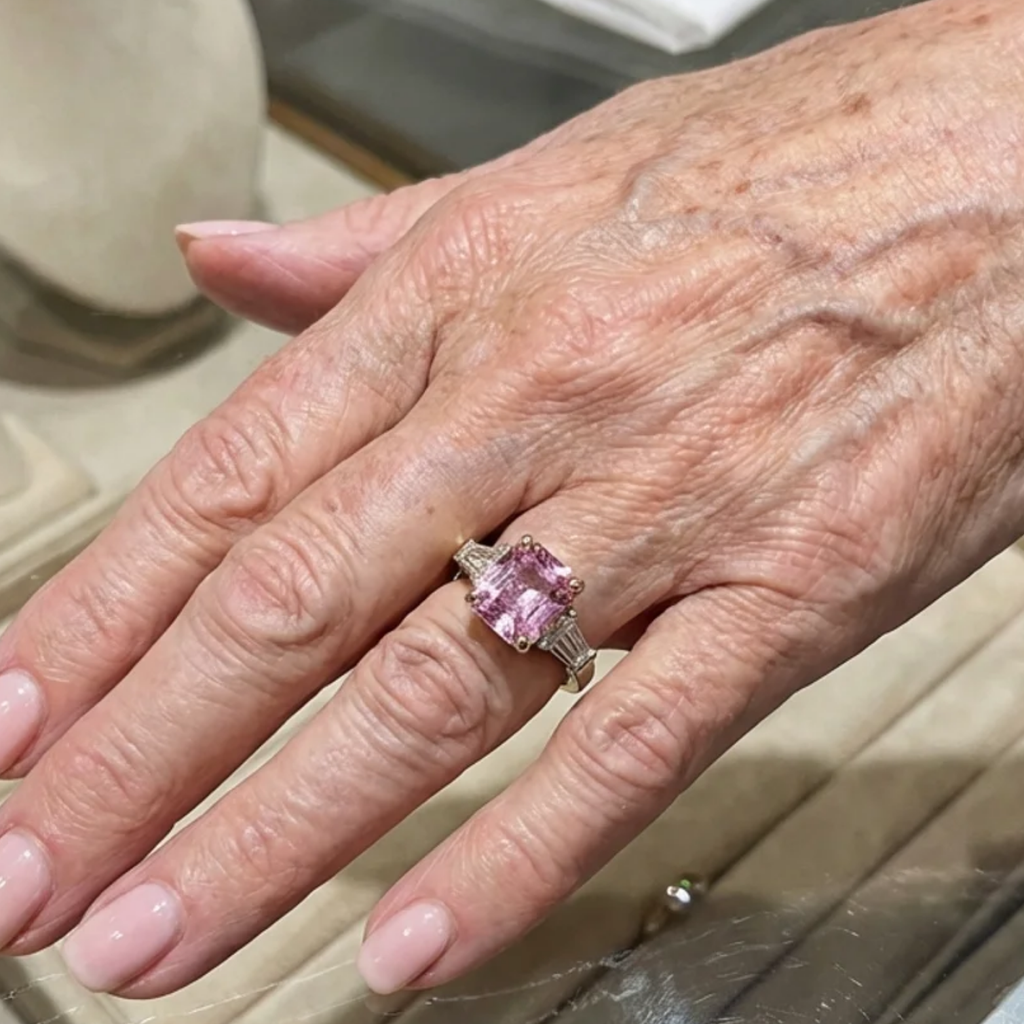 Ring “Pink Elan” | White Gold