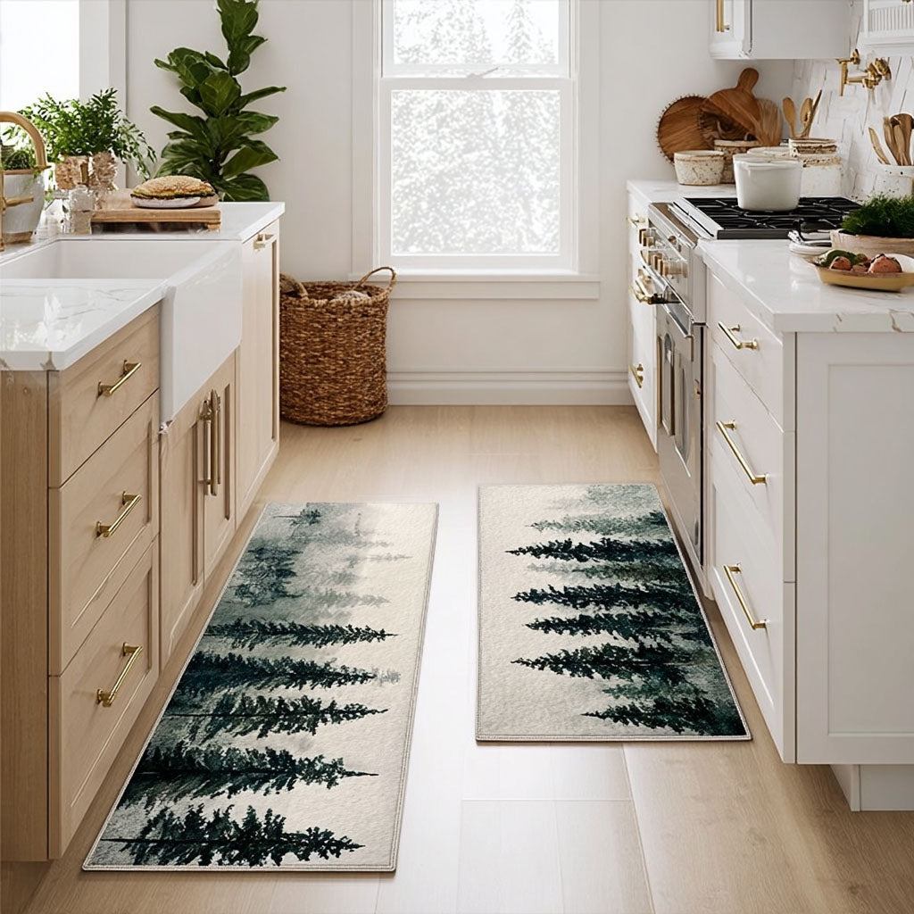 Non-Slip Kitchen Rug – Stream and Nature
