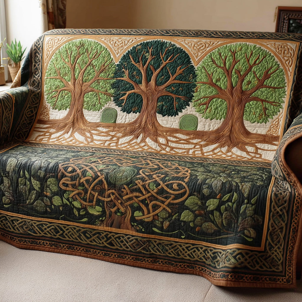 Quilted Sofa Cover – with Tree of Life