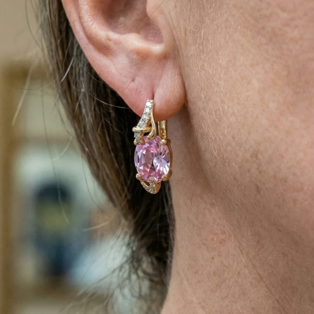 Drop Earrings “Rose Morning” | Gold