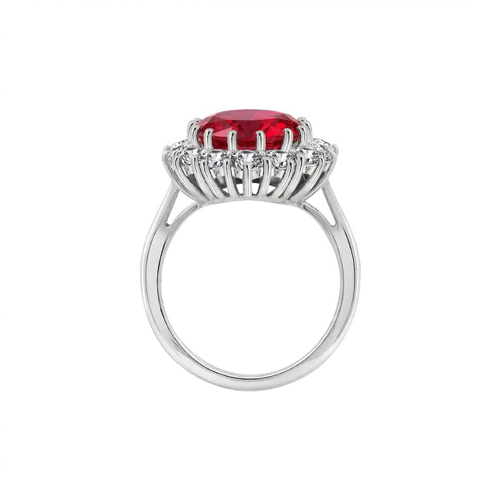 Ruby Ring “Scarlet Crown” | White Gold