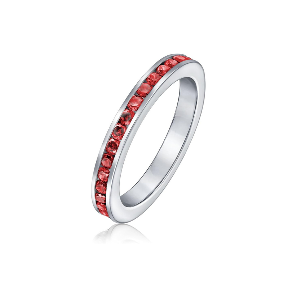 Ruby Ring “Eternal Row” in White Gold