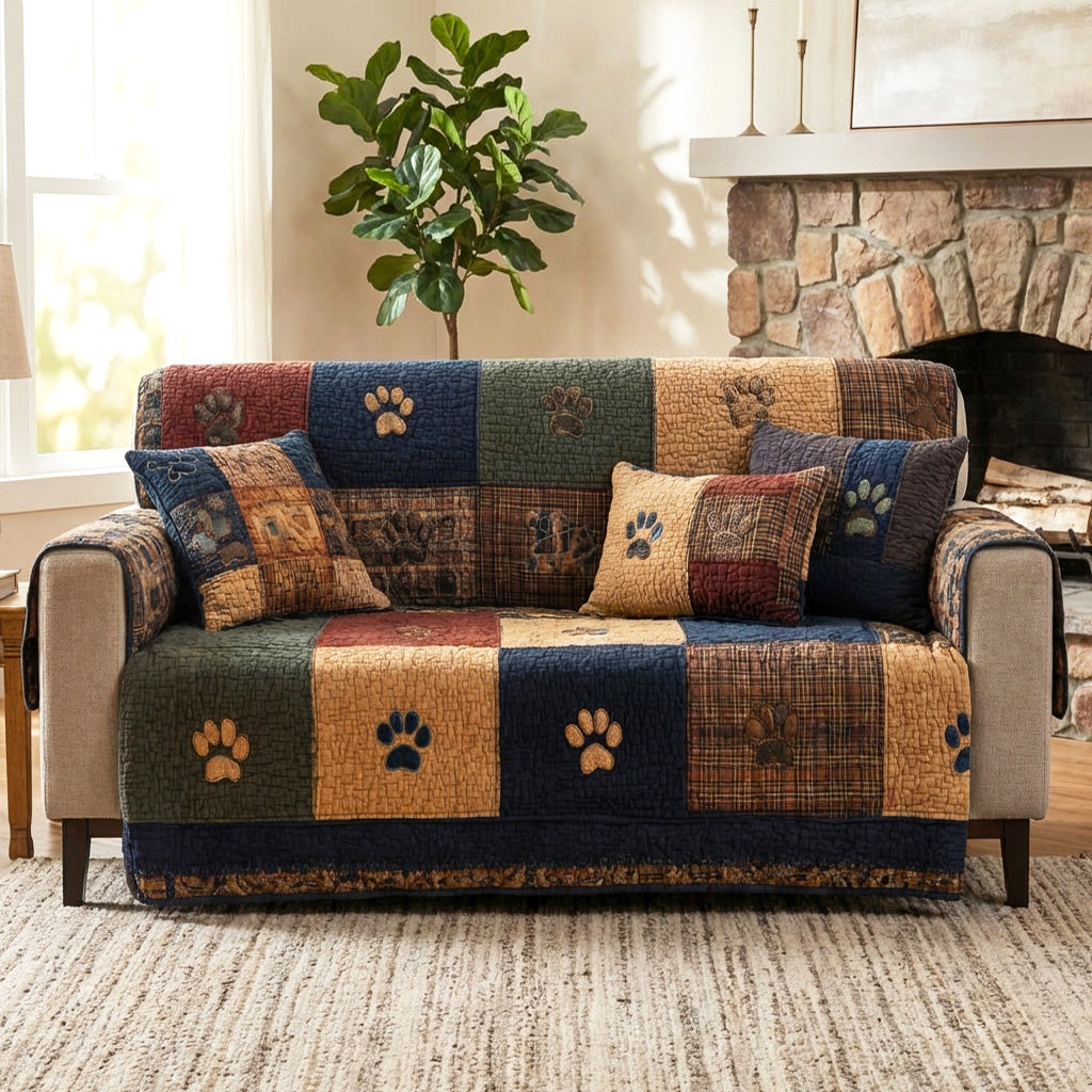 Quilted Sofa Cover – Quilted Rustic Sofa Cover