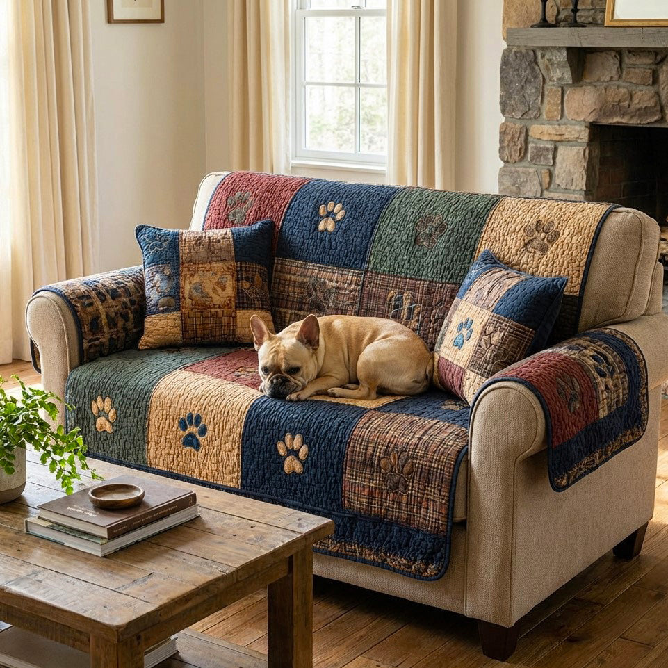 Quilted Sofa Cover – Quilted Rustic Sofa Cover