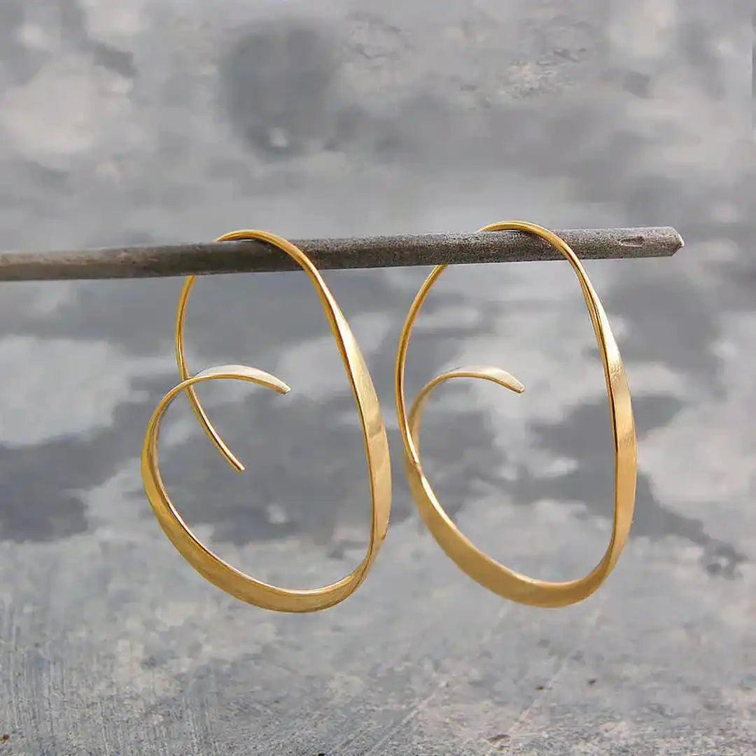 Open Spiral Hoop Earrings