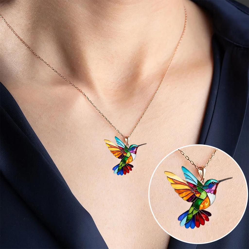 Gift Set: Necklace and Earrings with Swallow