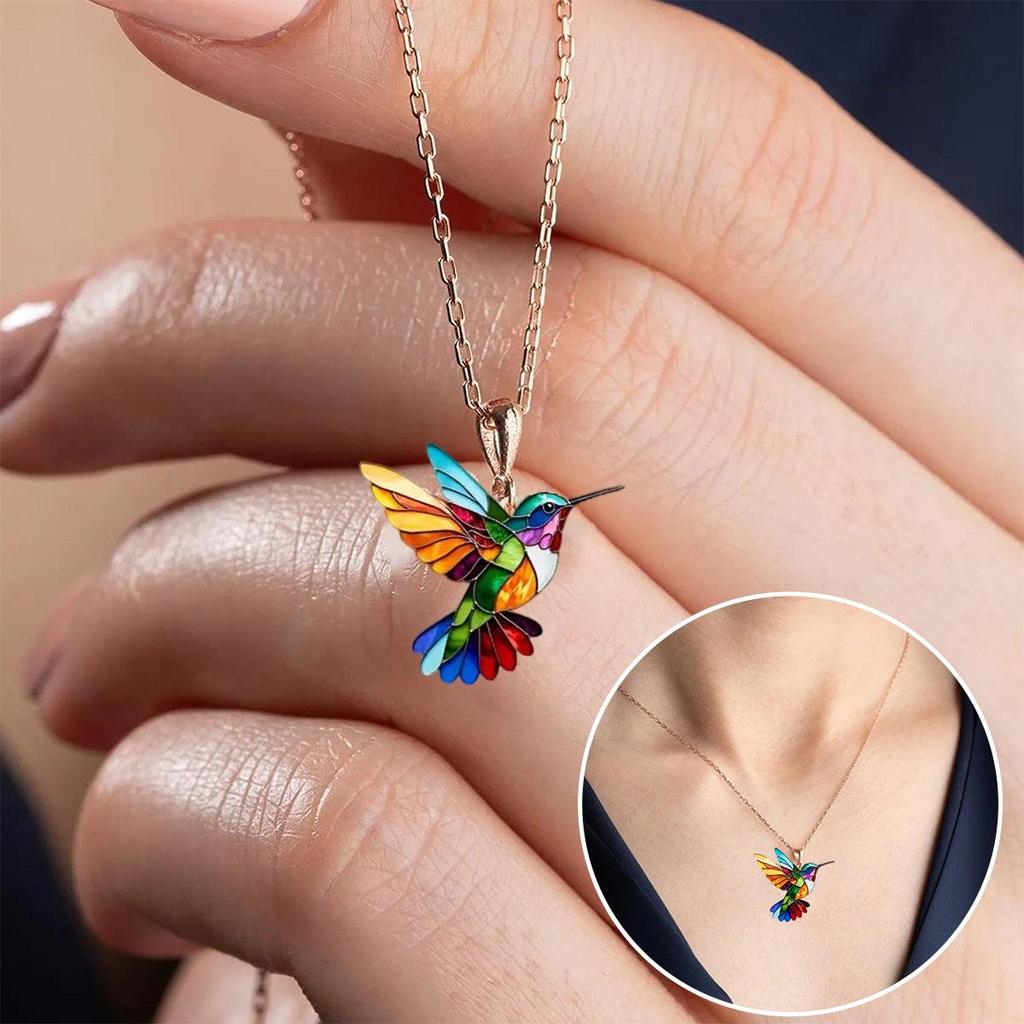 Gift Set: Necklace and Earrings with Swallow