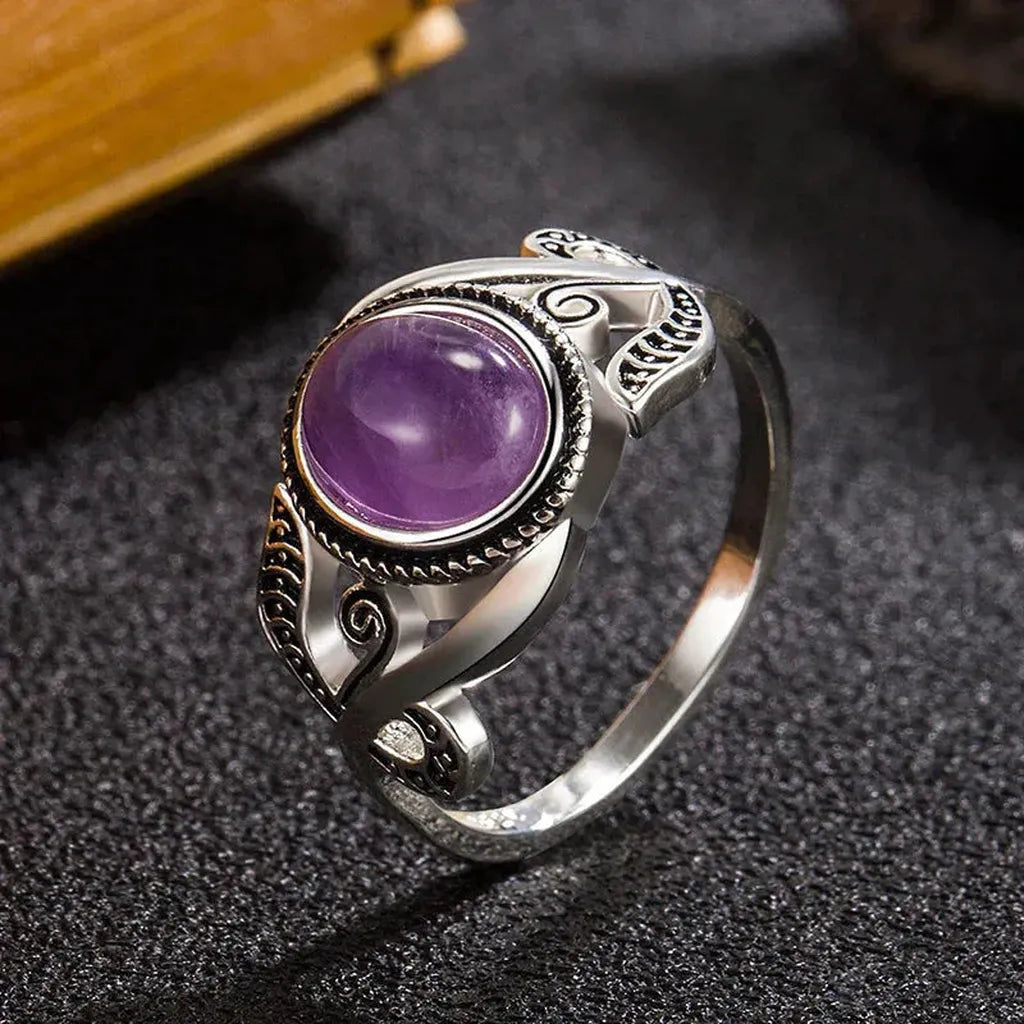 Sister Ring with Amethyst