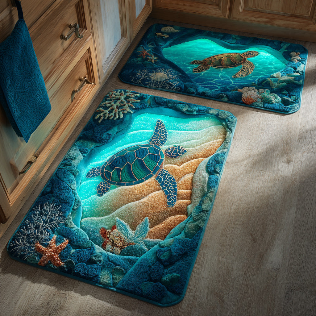 Non-Slip Kitchen Rug – Serene Tide