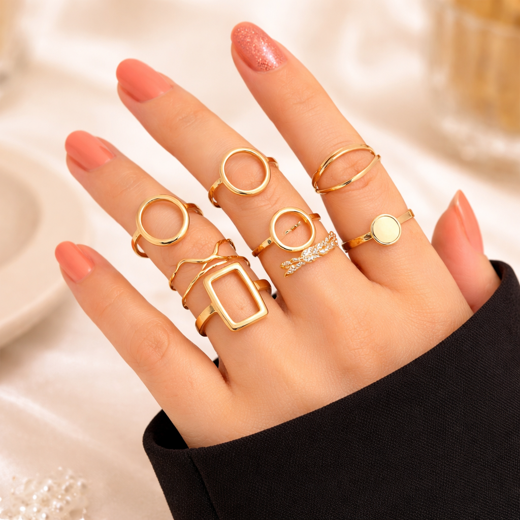 Set with 11 Retro Rings