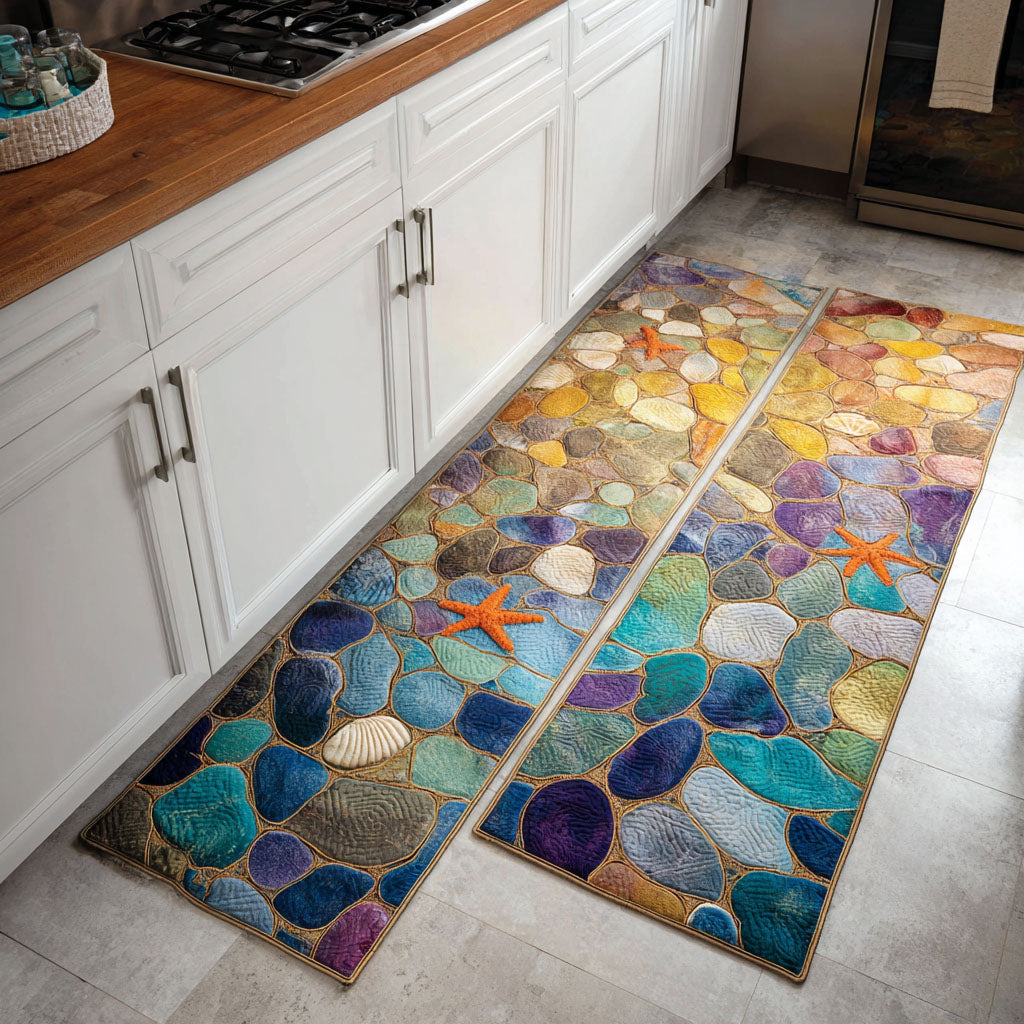 Non-Slip Kitchen Rug with Calm Seashore