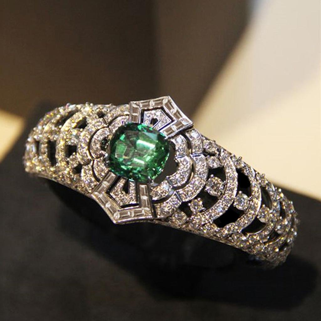 Emerald Ring in Art Deco Style