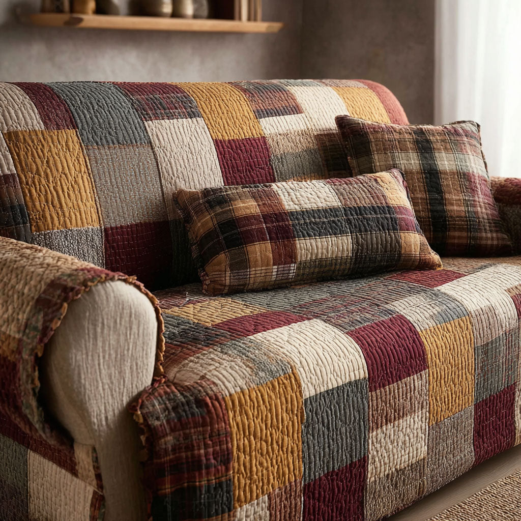 Quilted Sofa Cover – Quilted Soft Rustic Sofa Cover