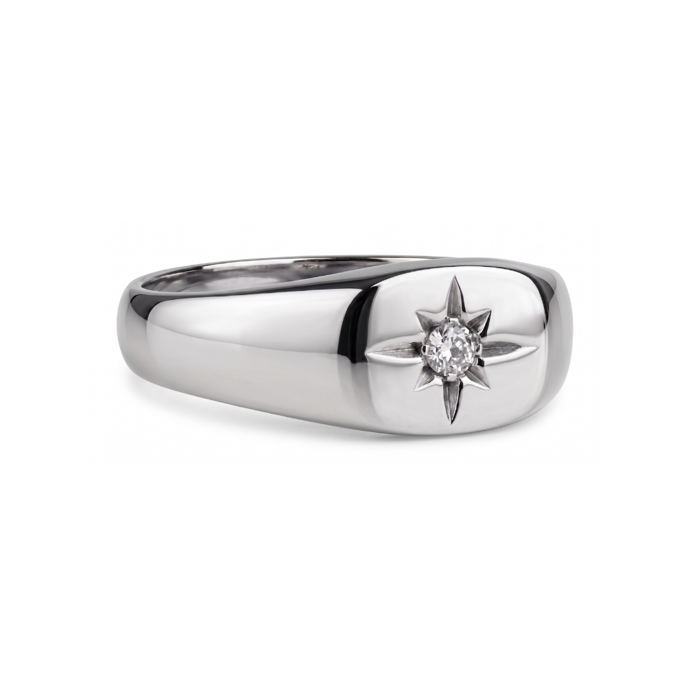 Soren Ring “Star Crest” | White Gold