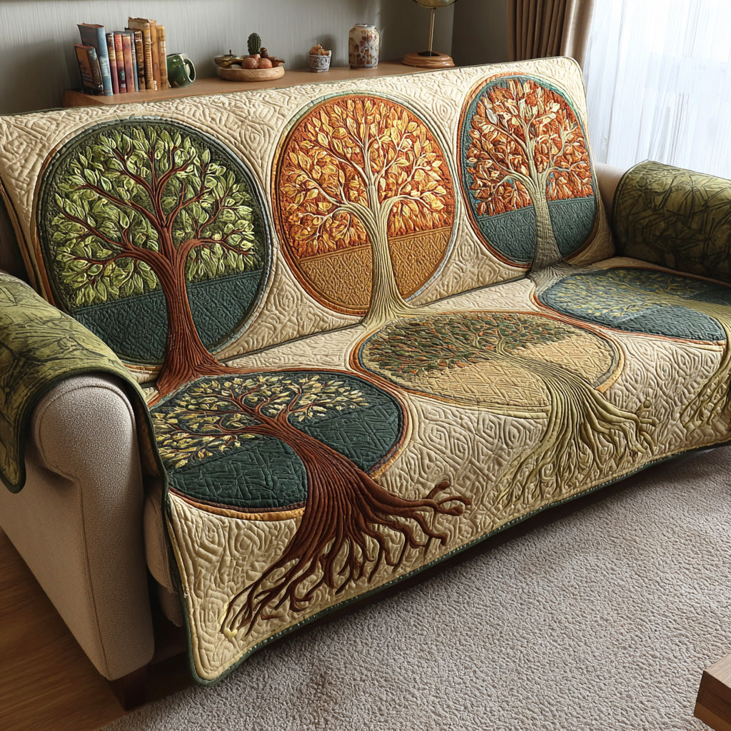 Quilted Sofa Cover – with Tree of Life