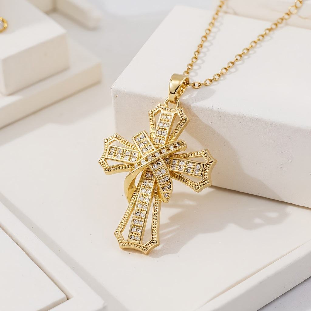 Ray Cross Pendant | Gold