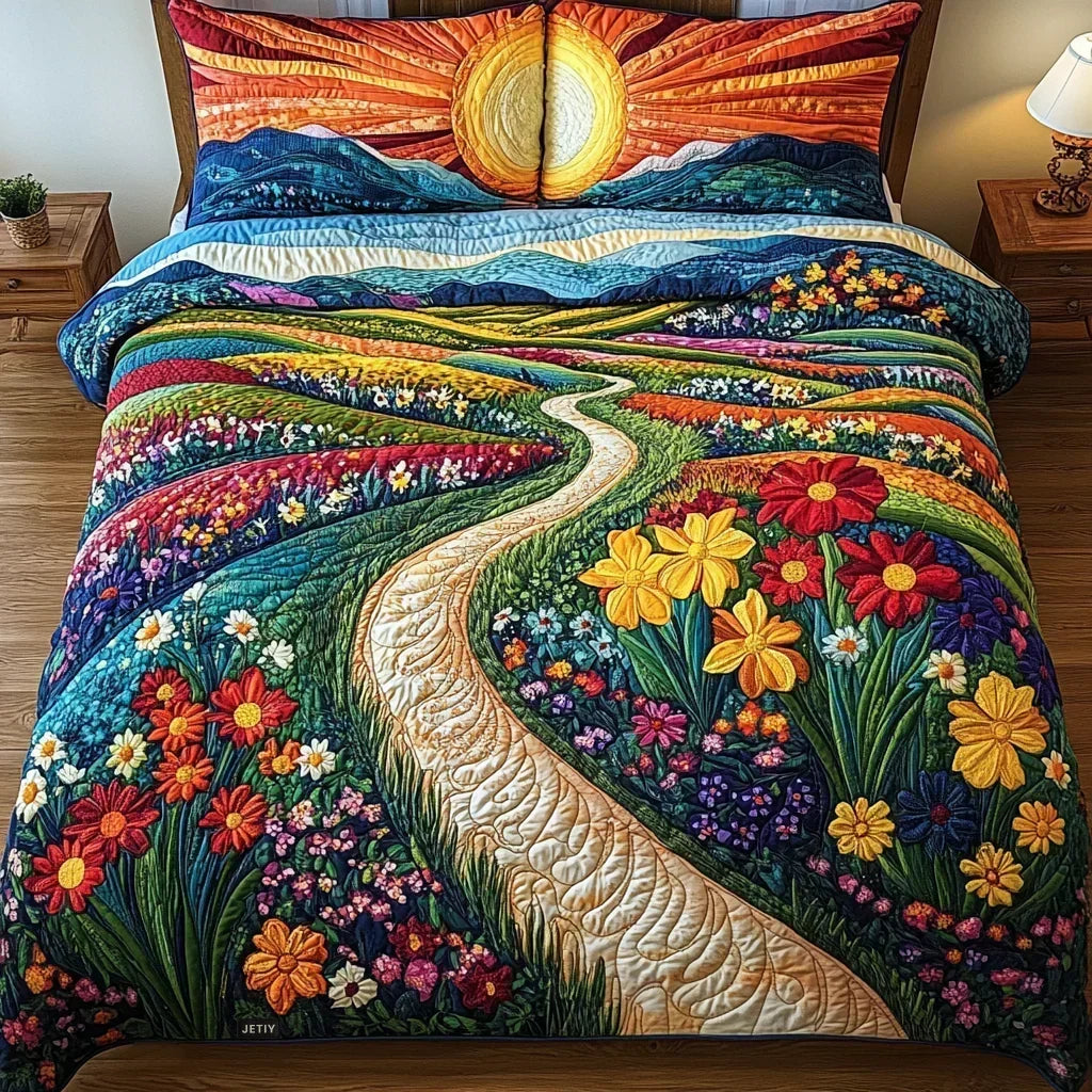 3-Piece Quilted Bedding Set – Sunbeam