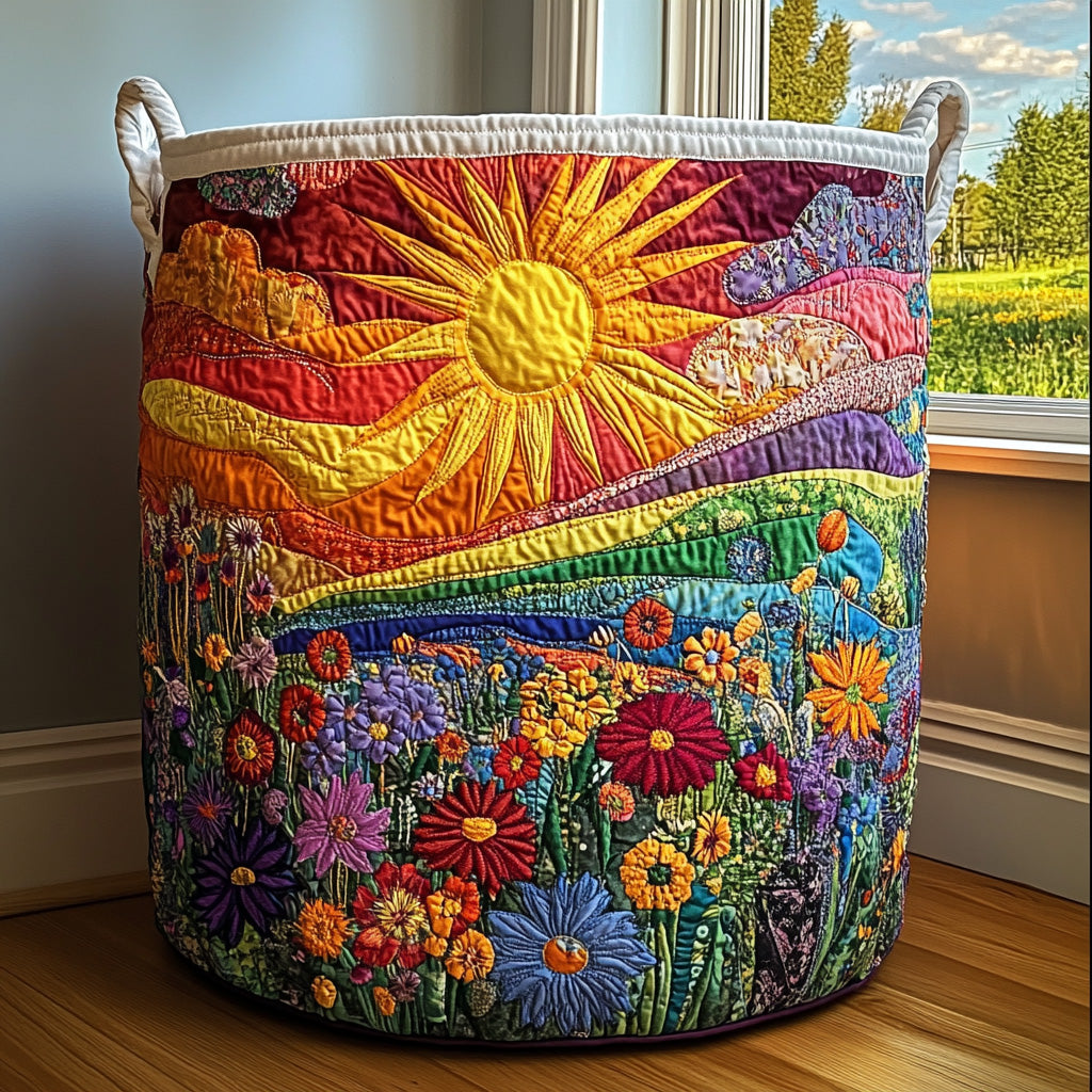Quilted Laundry Basket with Sunlight