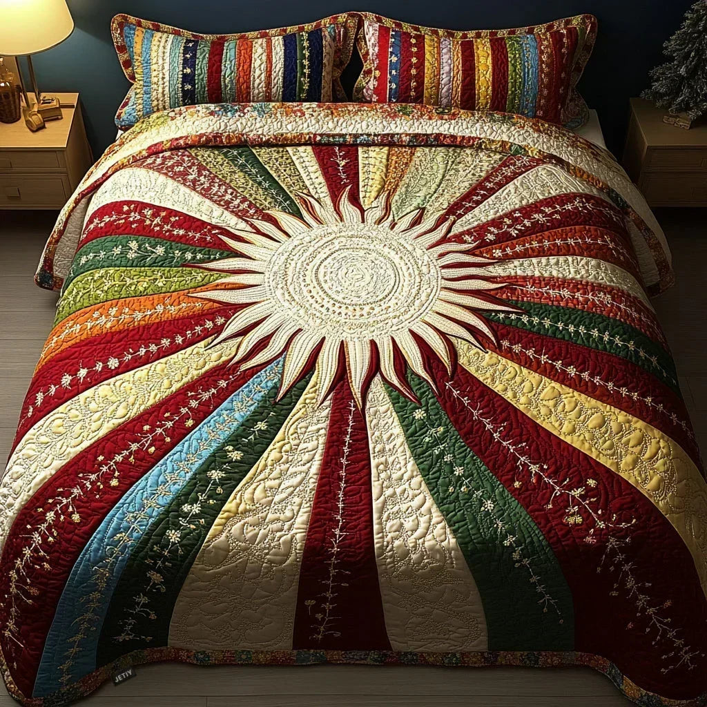 3-Piece Quilted Bedding Set – Sunshine