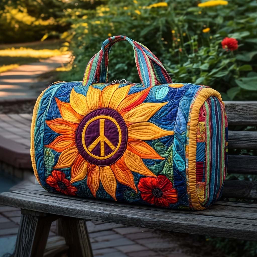 Quilted Travel Bag – Sun and Peace