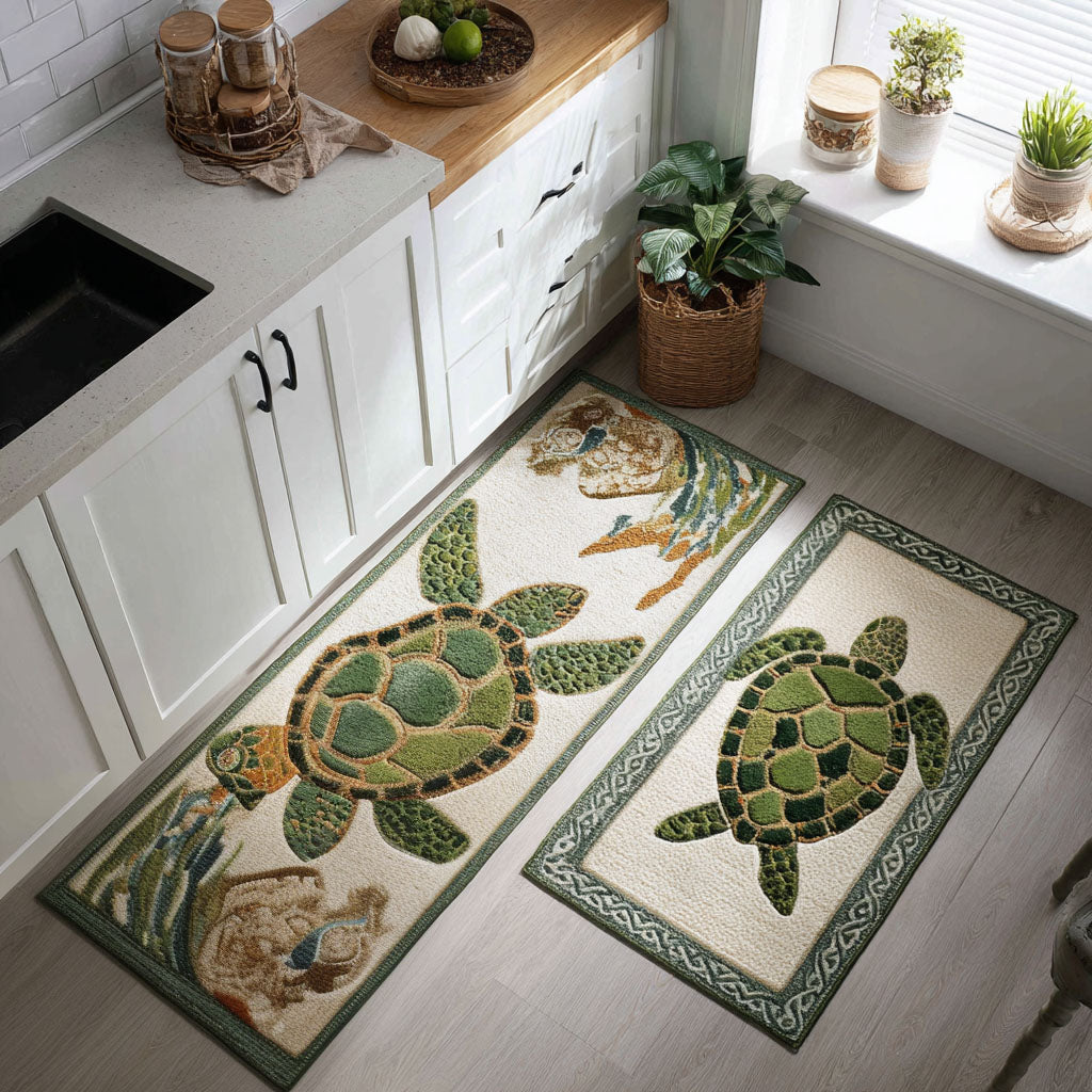 Non-Slip Kitchen Rug – Coral Reef