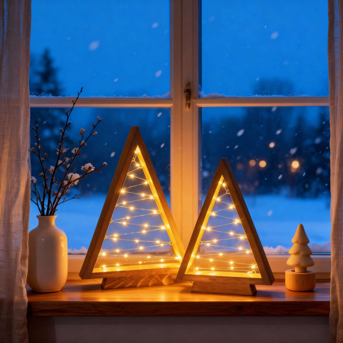 Wooden Triangle Trees