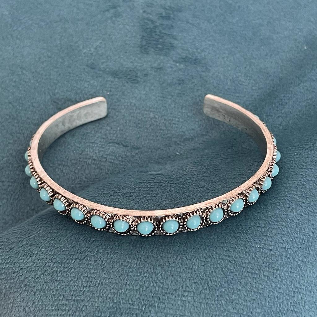 Talisse Open Turquoise Bracelet | White Gold