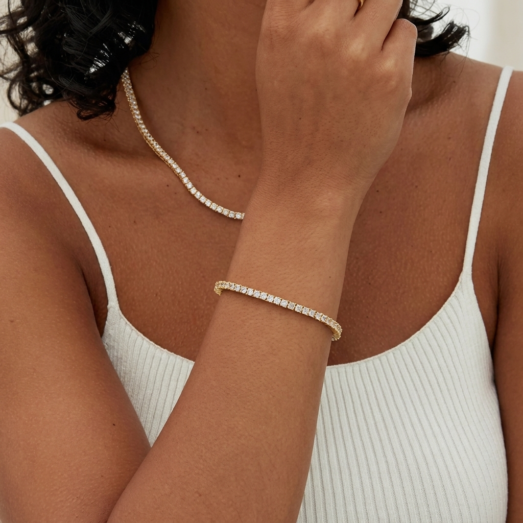 Tennis Bracelet in Gold