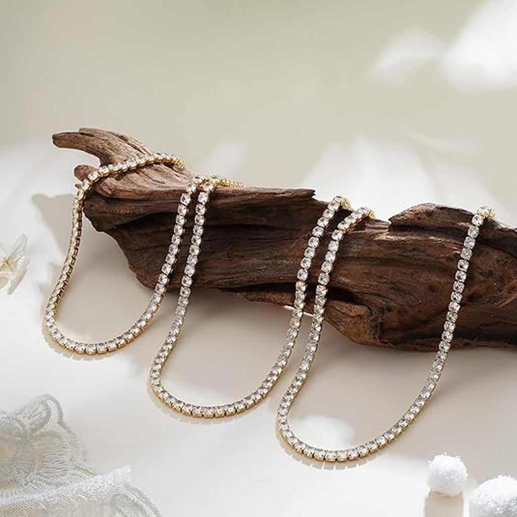 Tennis Necklace in Gold