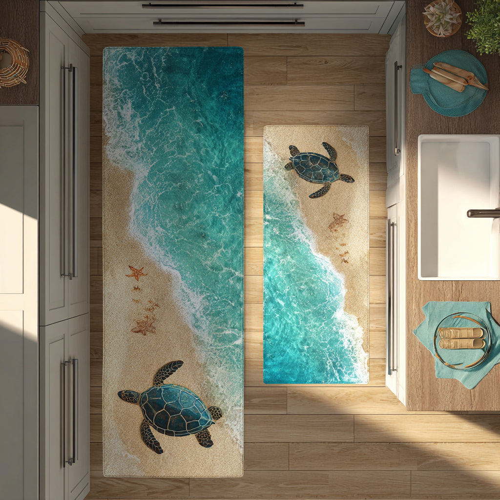 Non-Slip Kitchen Rug – Kitchen Floor Wave Journey