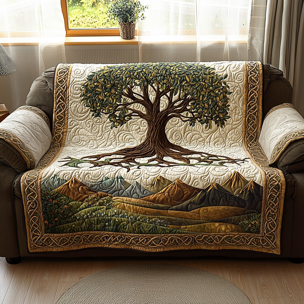 Quilted Sofa Cover – with Tree of Life