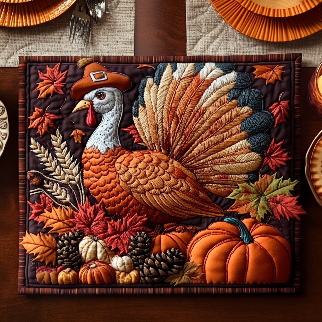 Quilted Placemats – Benedictine Turkey