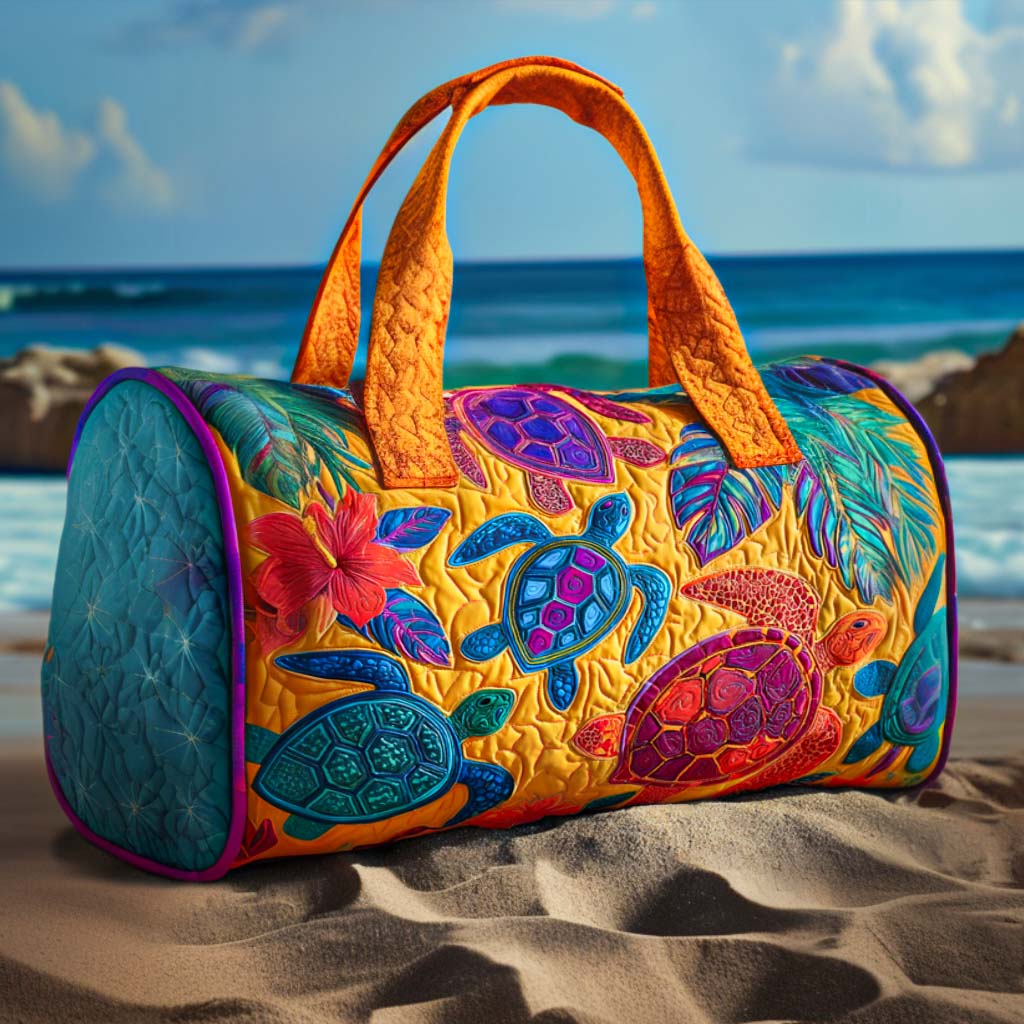 Quilted Travel Bag – Colourful Turtles