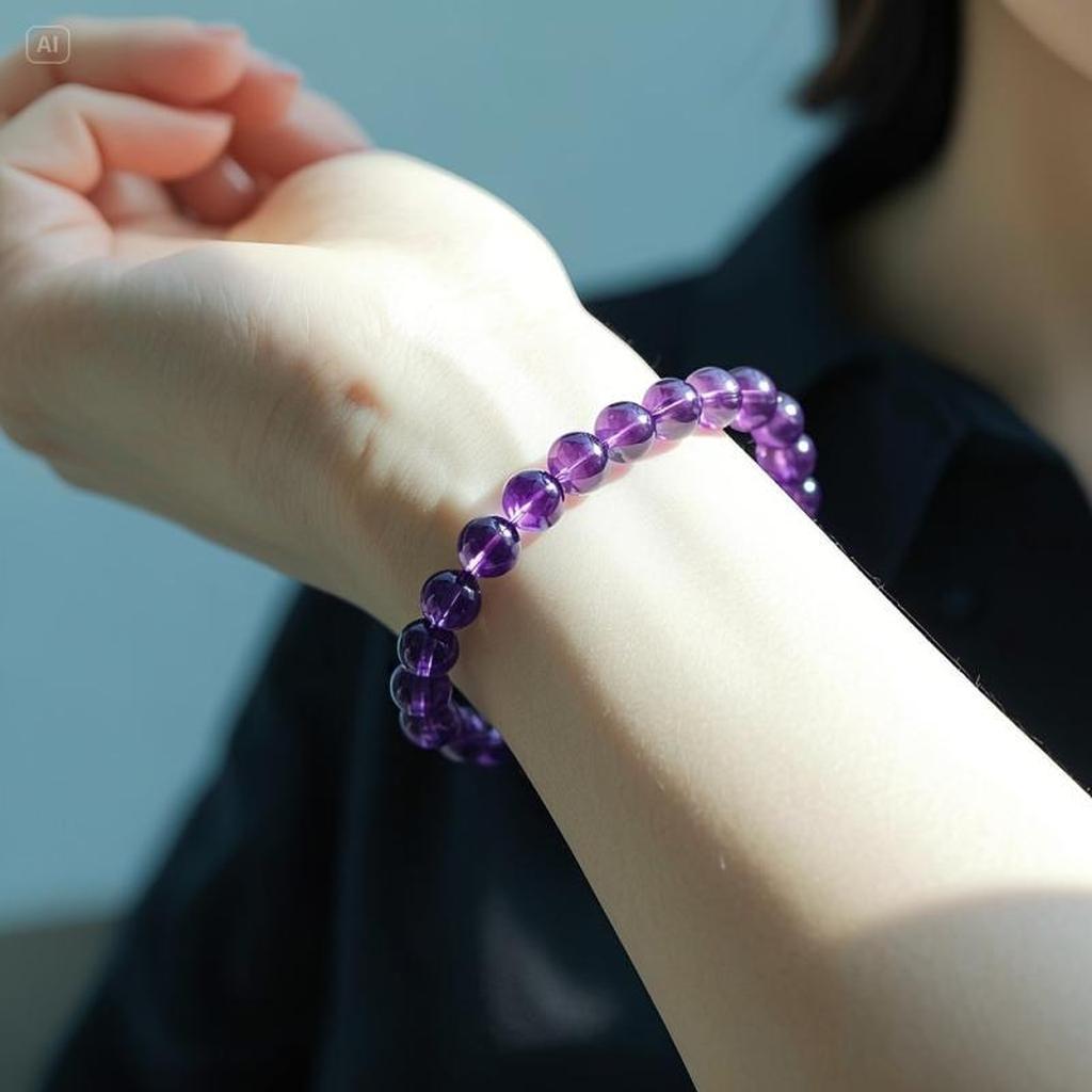 Valeria Bracelet with Purple Pearls