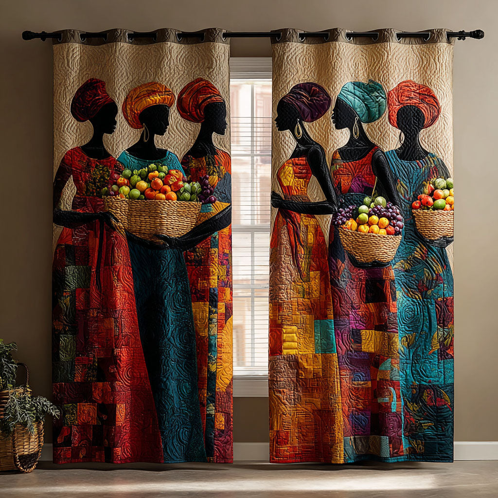 Quilted Curtains – Warm Echo