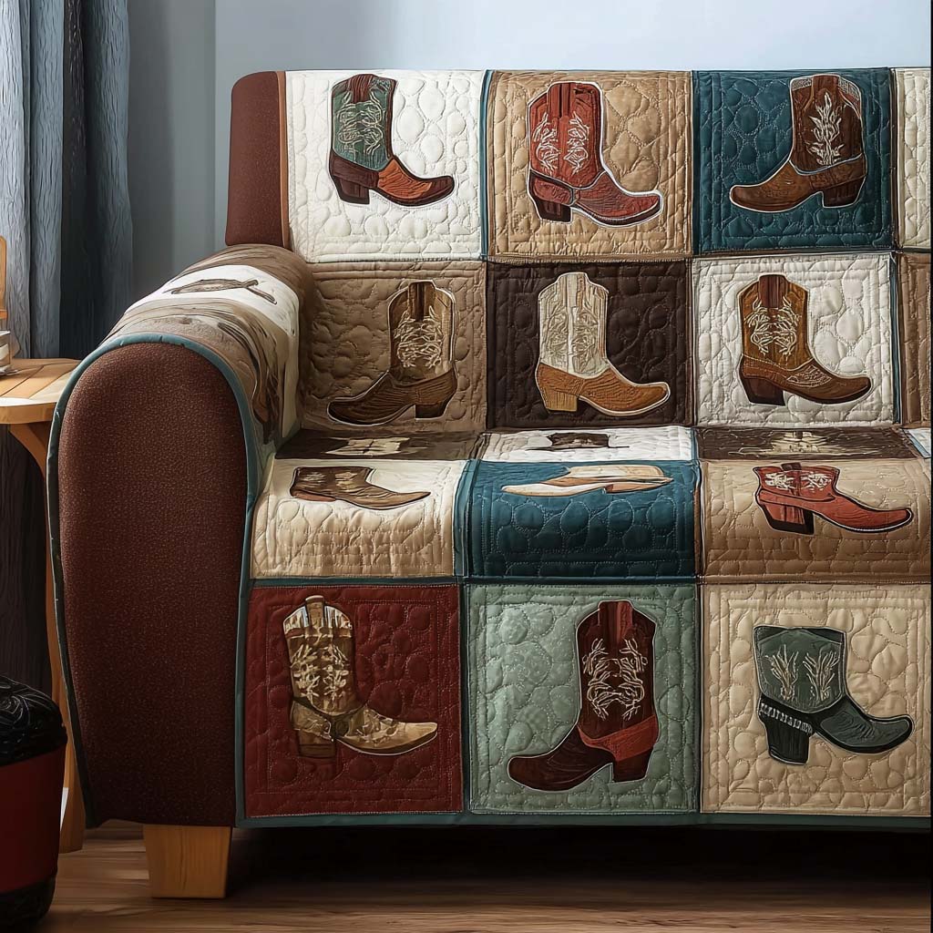Quilted Sofa Cover – Western Style