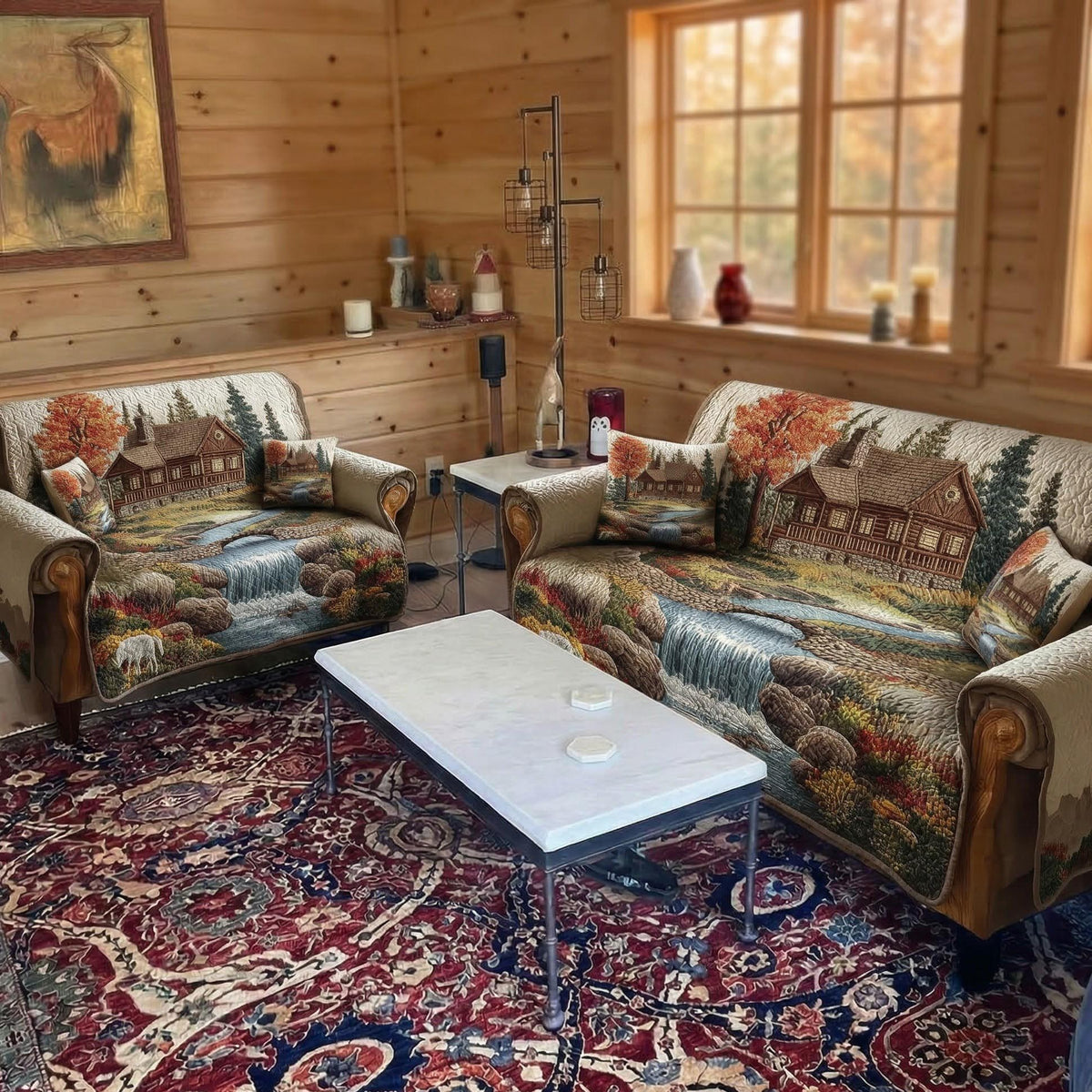 Quilted Sofa Cover – Quilted Rustic Sofa Cover
