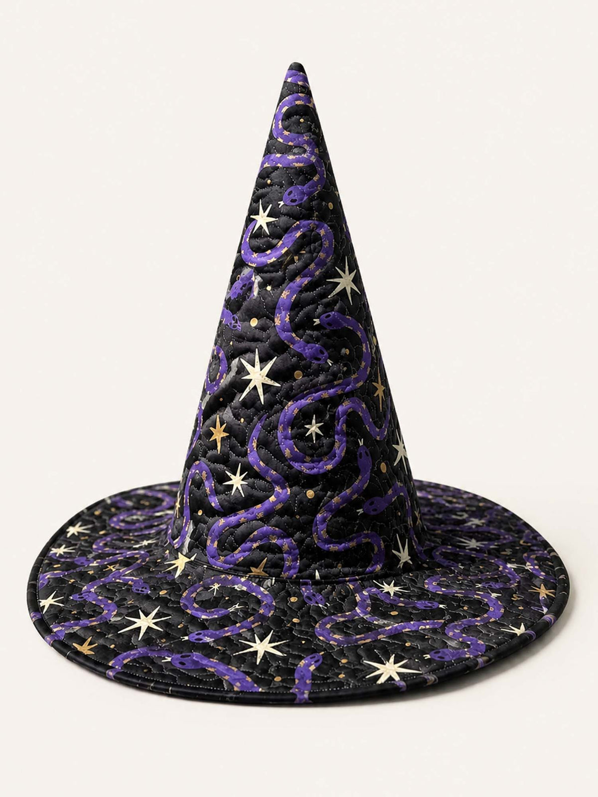 Handmade Quilted Witch Hat – Snake and Dark Magic