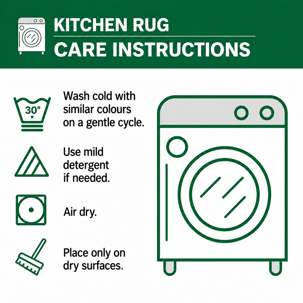 Non-Slip Kitchen Rug – Kitchen Mat Forest Power