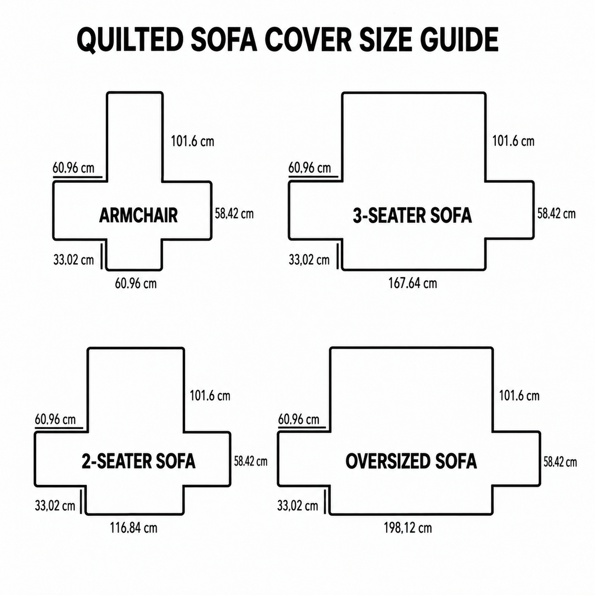 Quilted Sofa Cover with Smiling Snowman