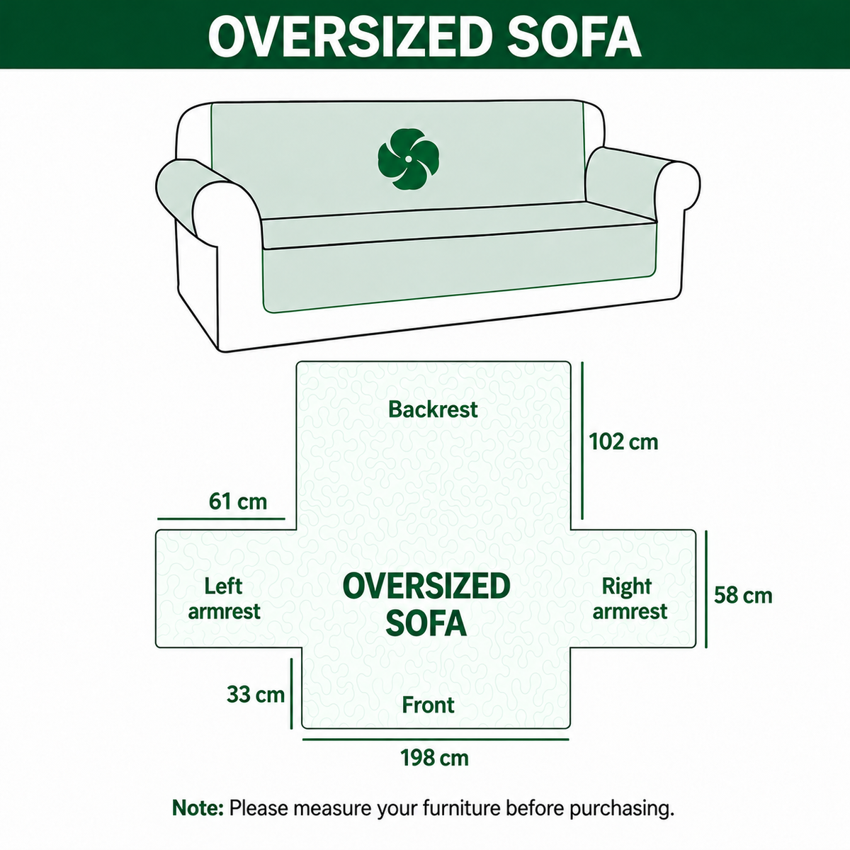 Quilted Sofa Cover – with Deer