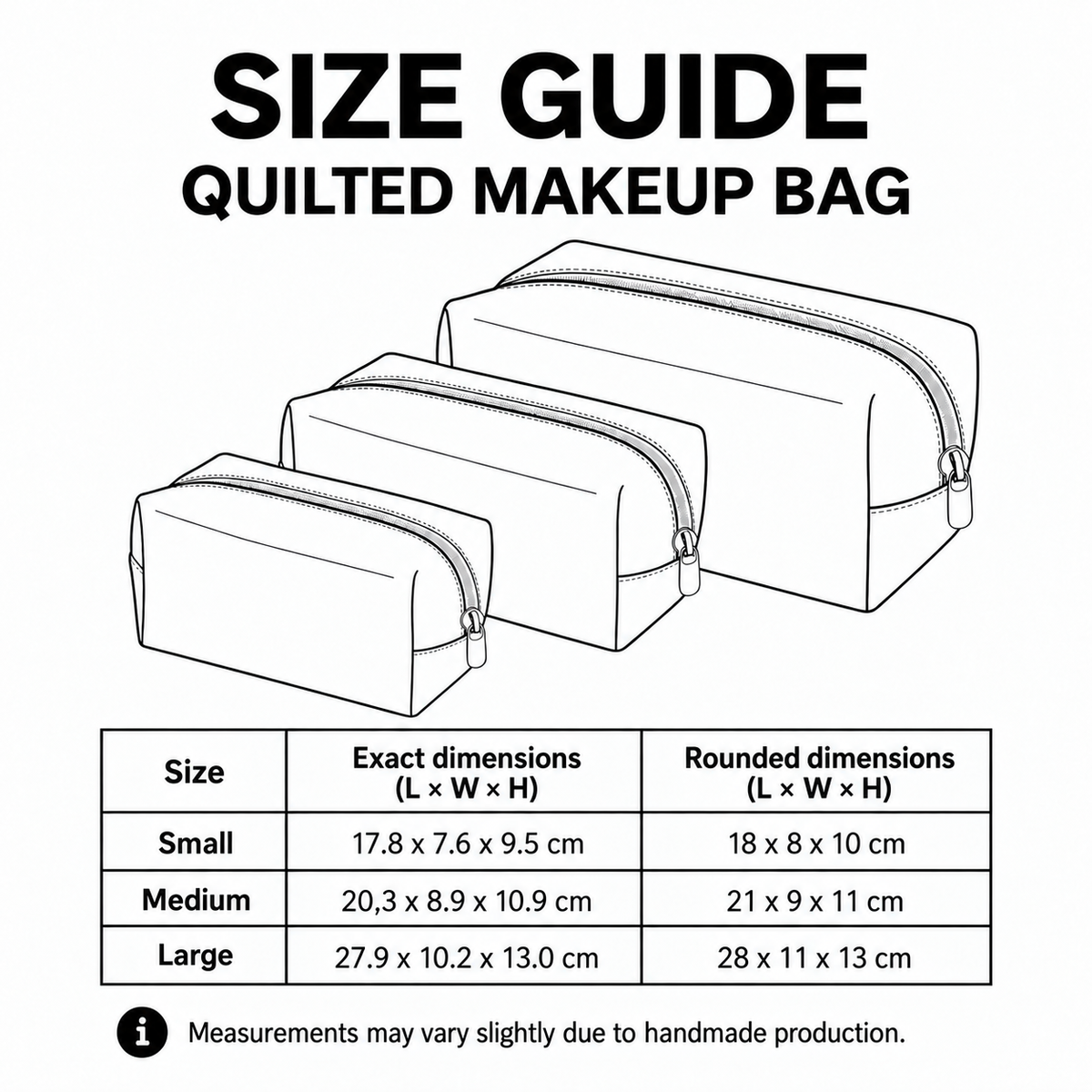 Quilted Makeup Bag with Decorative Cat