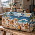 Tikattu weekend-laukku – Corgi rannalla