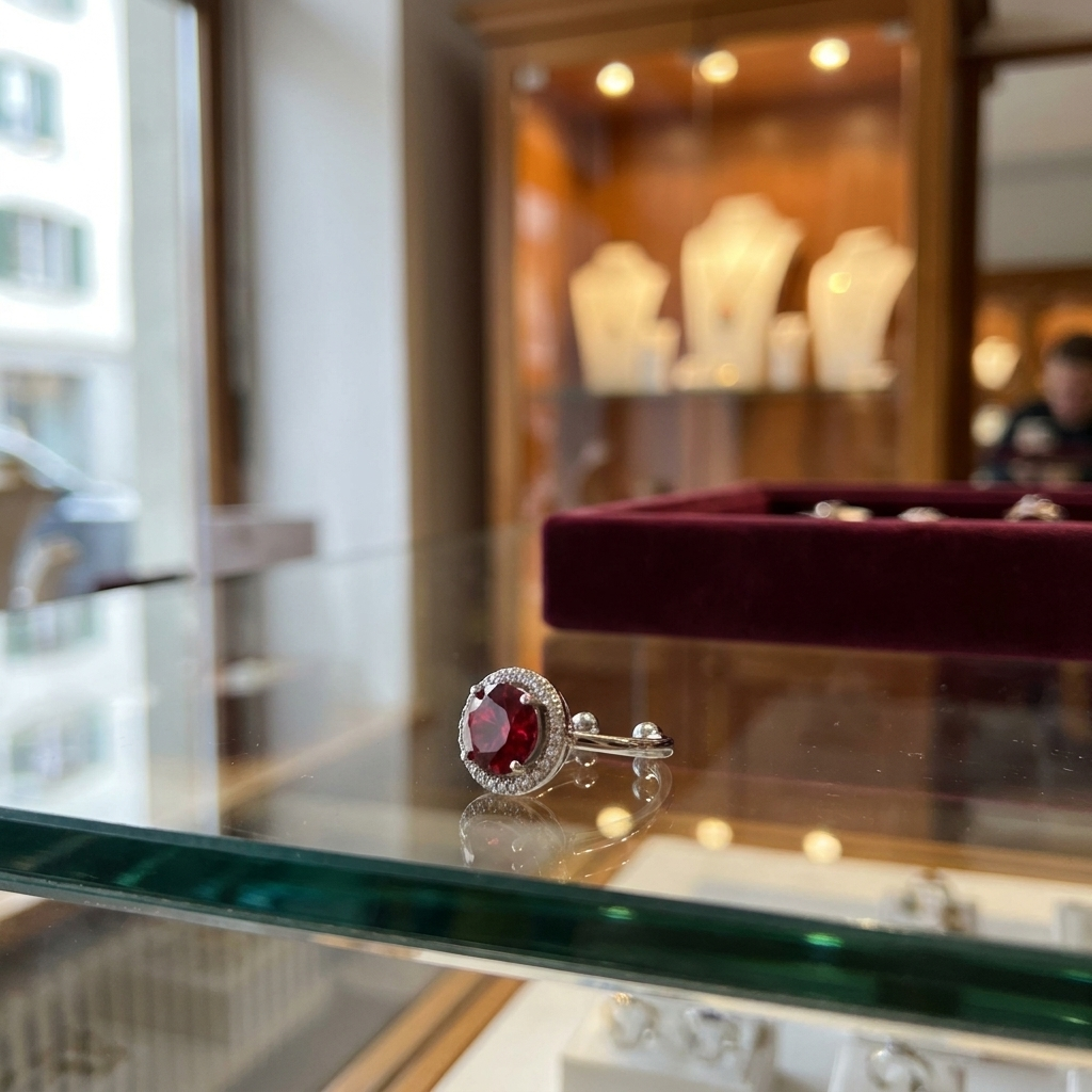 Ruby Ring “Crimson Glow” | White Gold