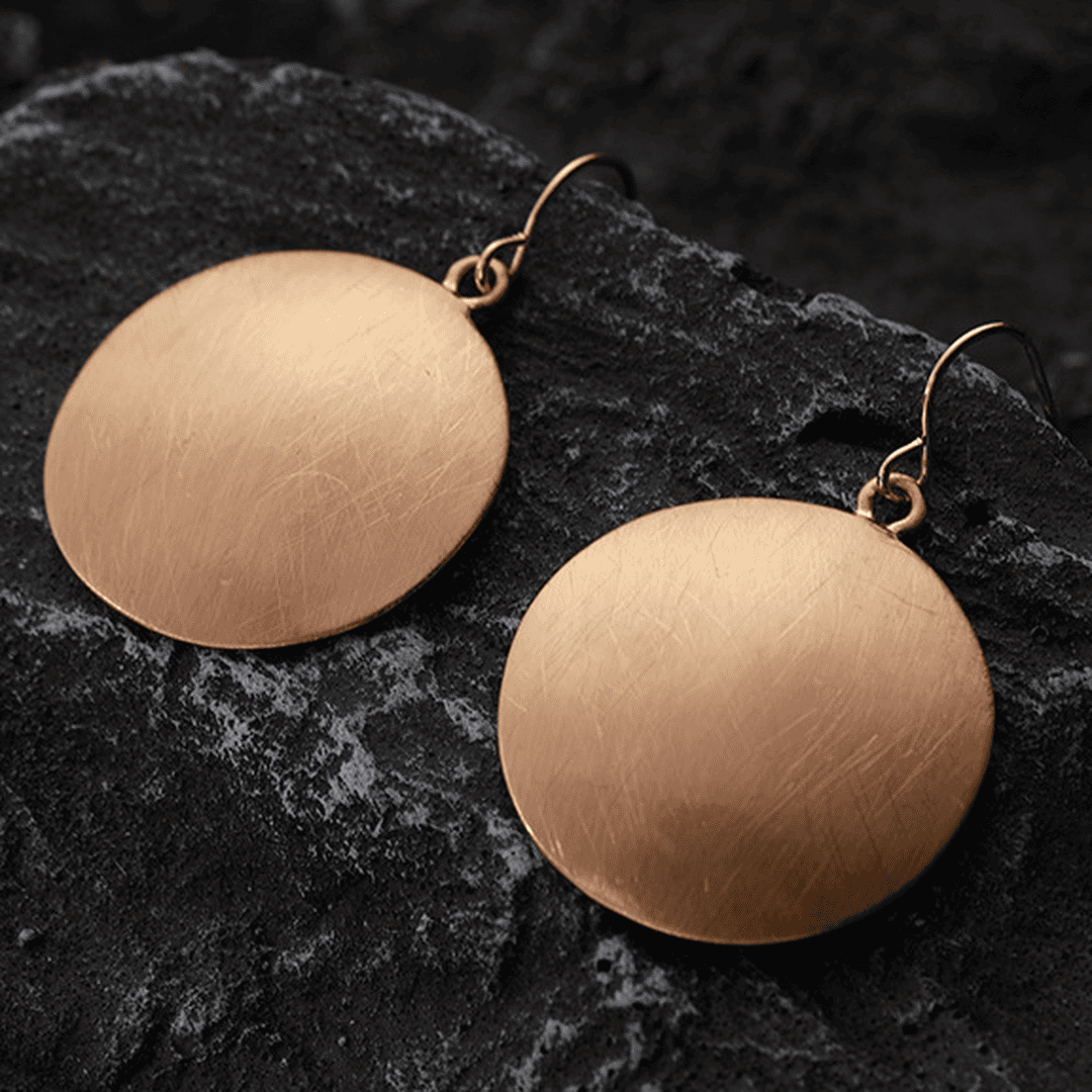 Round Disc Earrings