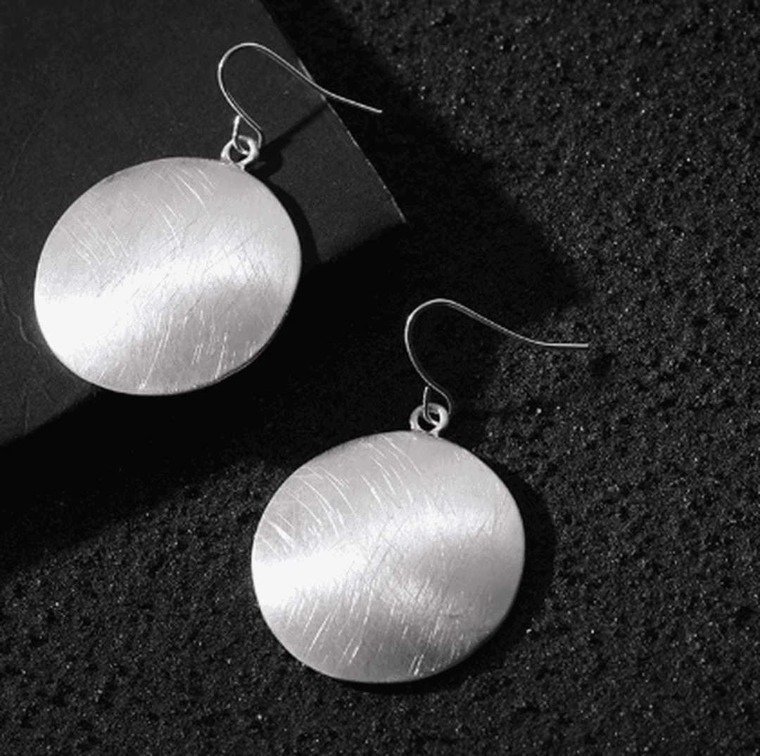 Round Disc Earrings