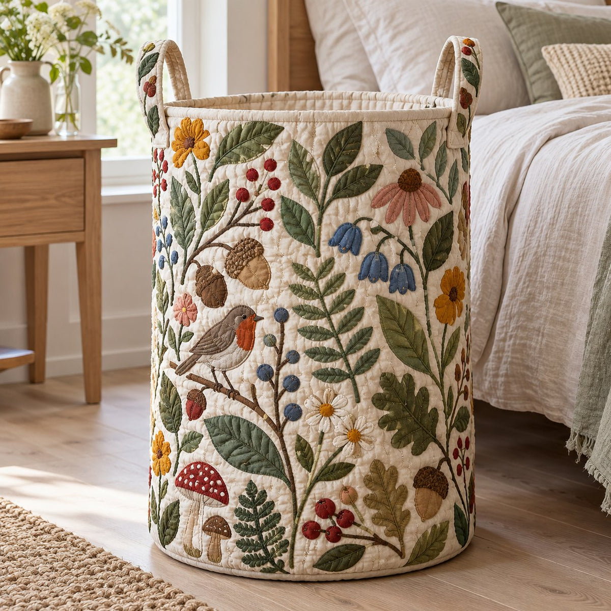 Tikattu pyykkikori – Luonnollinen