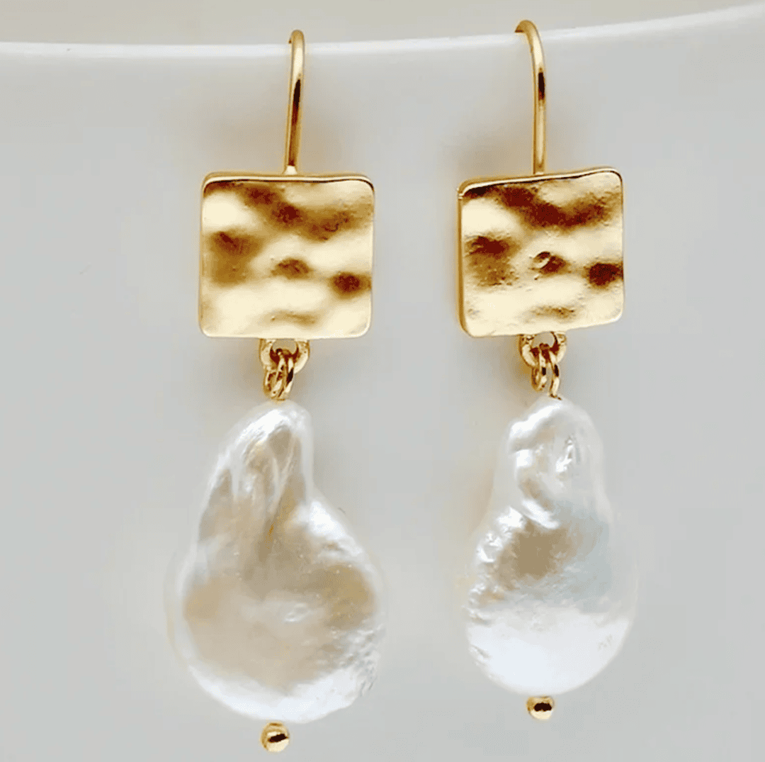Earrings with Baroque Pearl